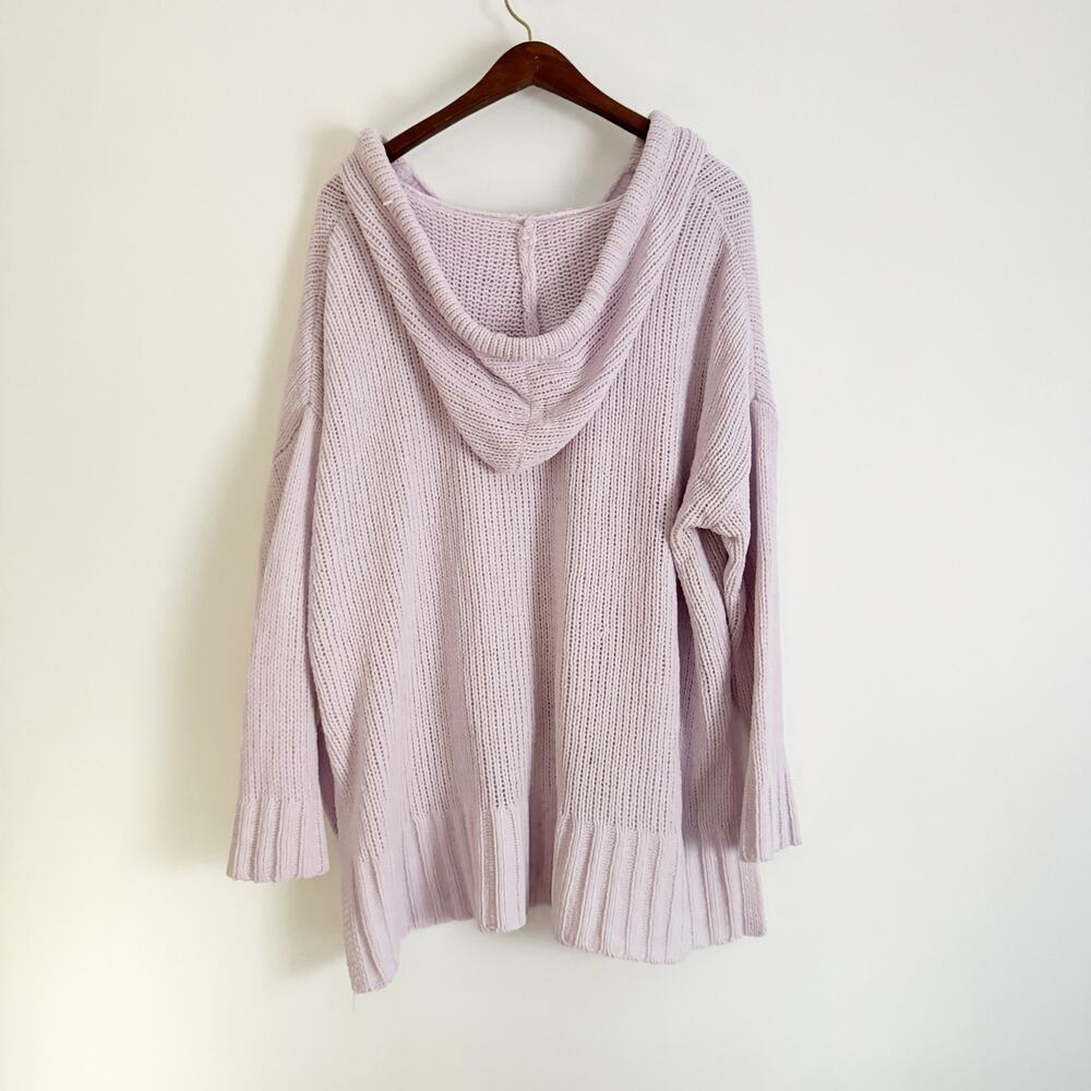 AERIE Chenille Hoodie Sweater Light Purple Small S - Picture 5 of 9
